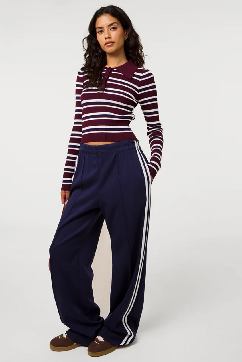 Stripe Long Sleeve Collar Jumper PV3995194