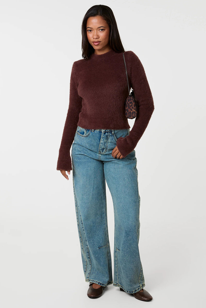 Fluffy Knit Cropped Jumper PV4096030