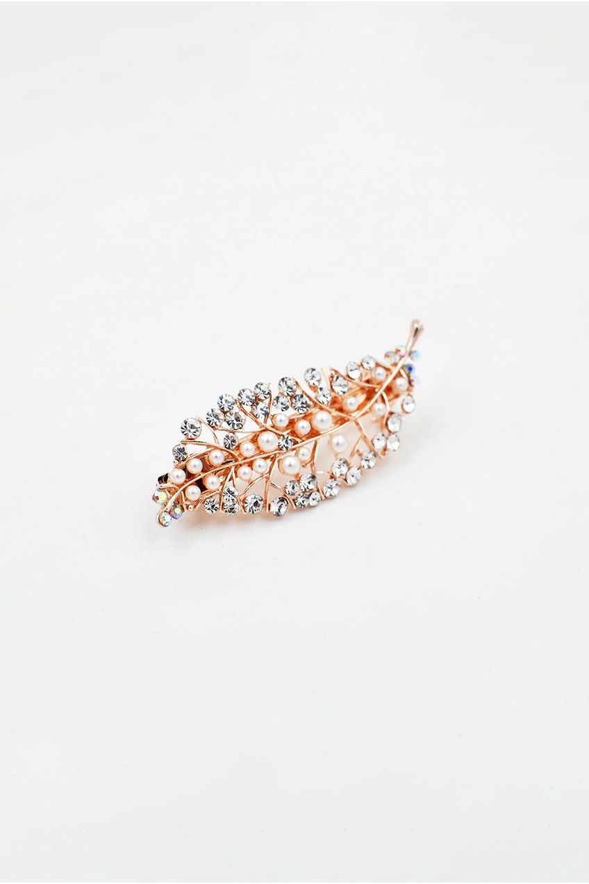 Rose Gold Pearl Hair Clip 5060801174169
