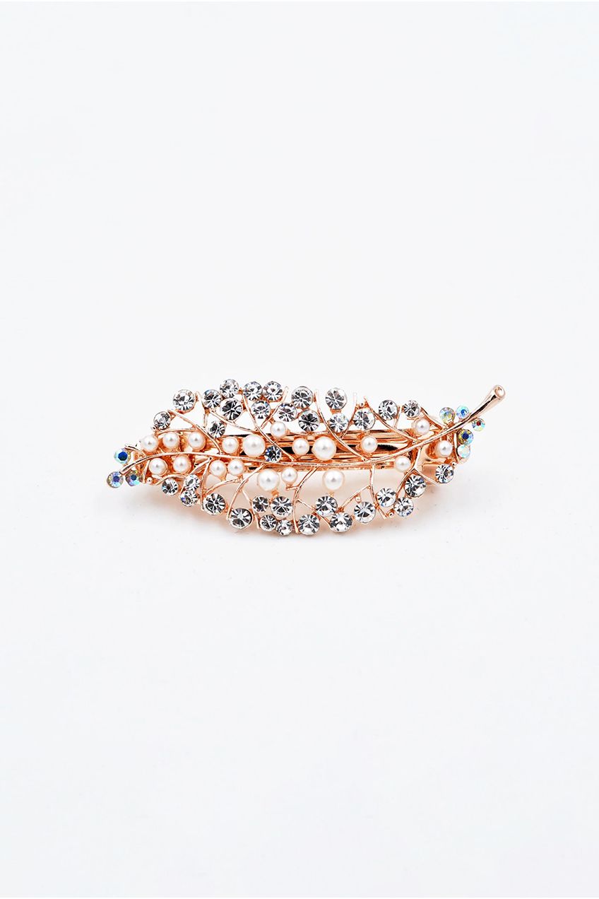 Rose Gold Pearl Hair Clip 5060801174169