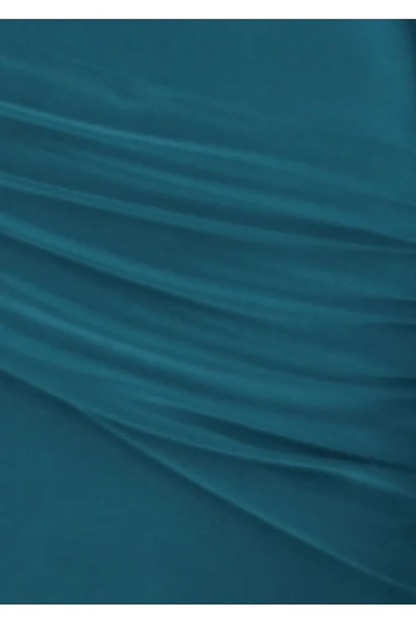 Side Ruching Bodycon Full-Sleeve Jersey Evening Gown AV-IMD2453