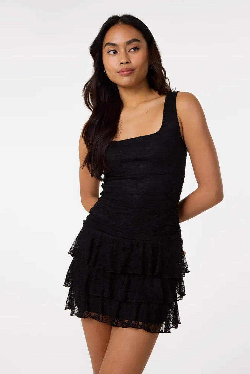 Lace Square Neck Dress SS26070P003