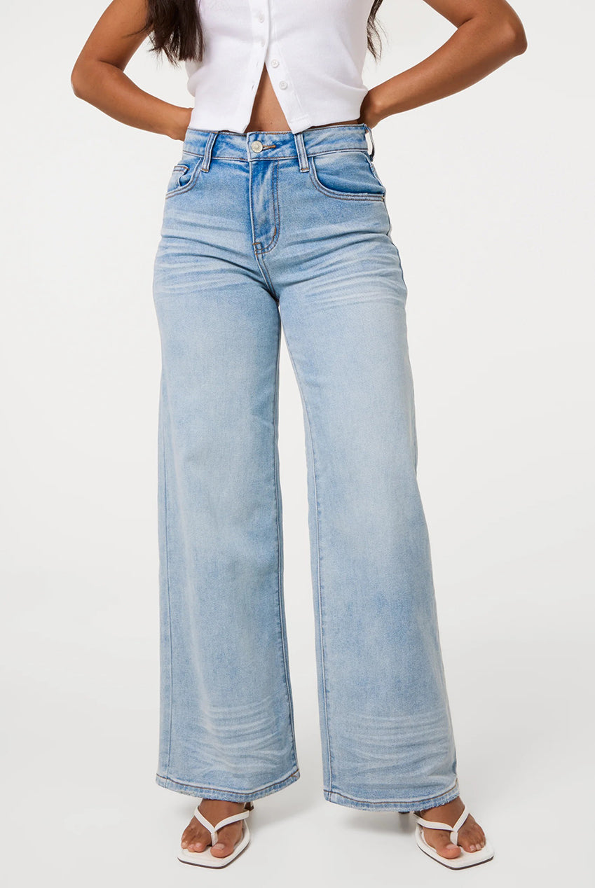 Whisker Wide Leg Jeans SS26192P018
