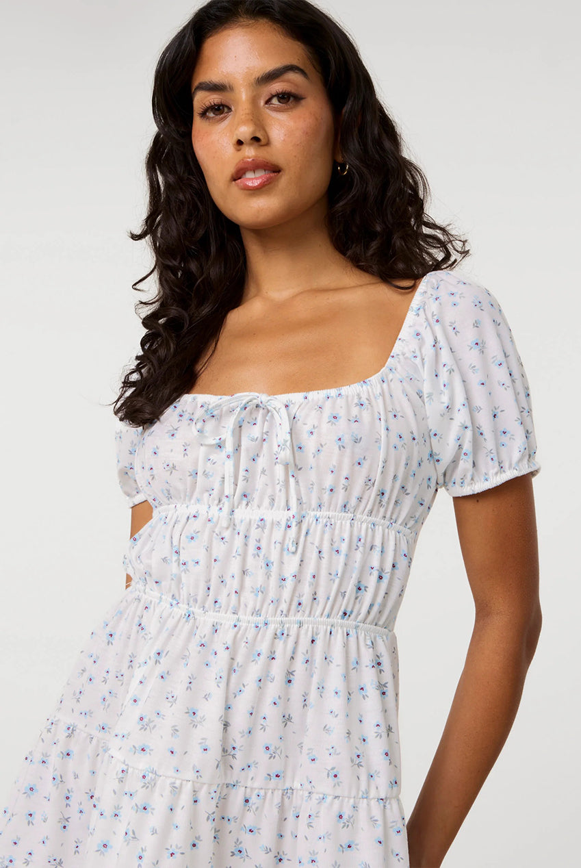 Jersey Cap Sleeve Ditsy Smock Dress SS26296P376