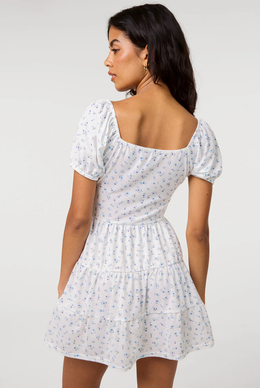 Jersey Cap Sleeve Ditsy Smock Dress SS26296P376