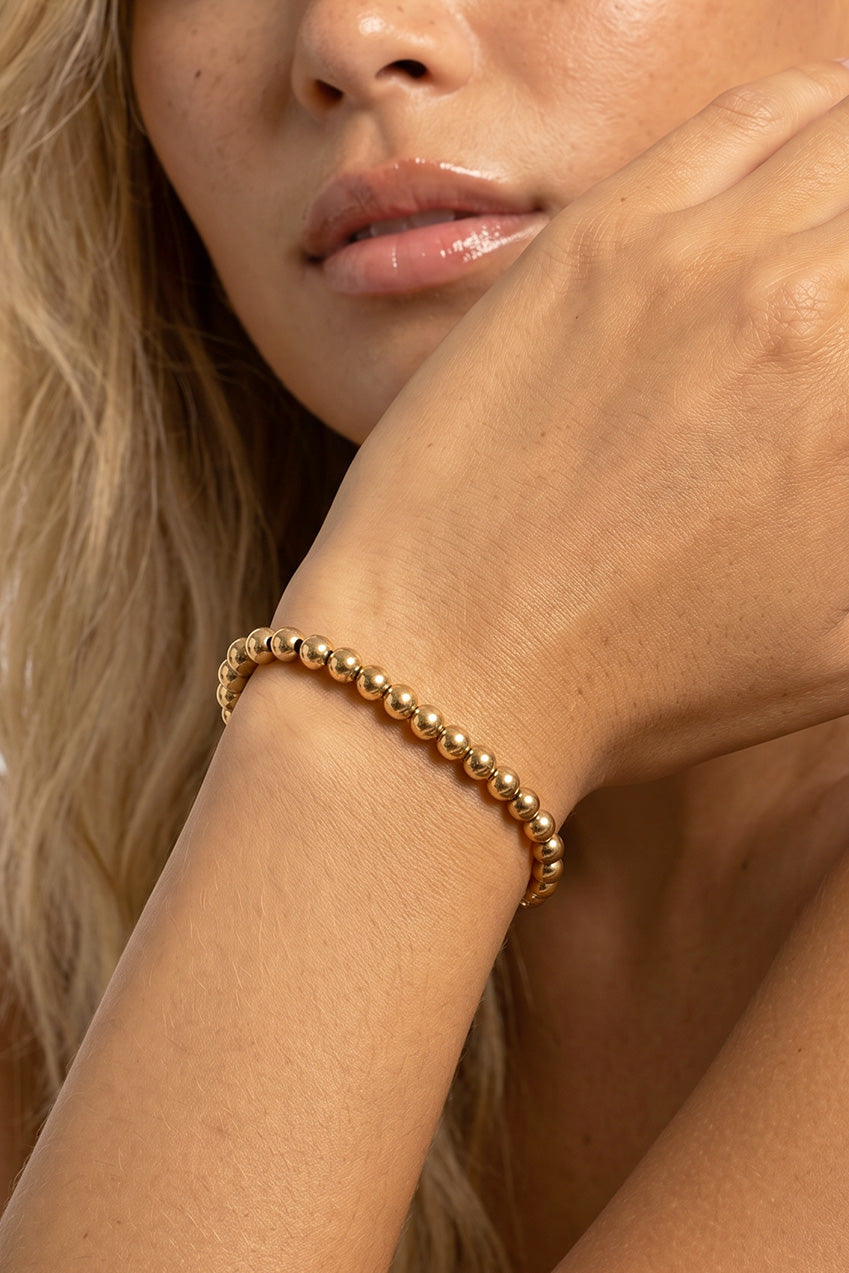 Gold Sphere Chain Bracelet 571n