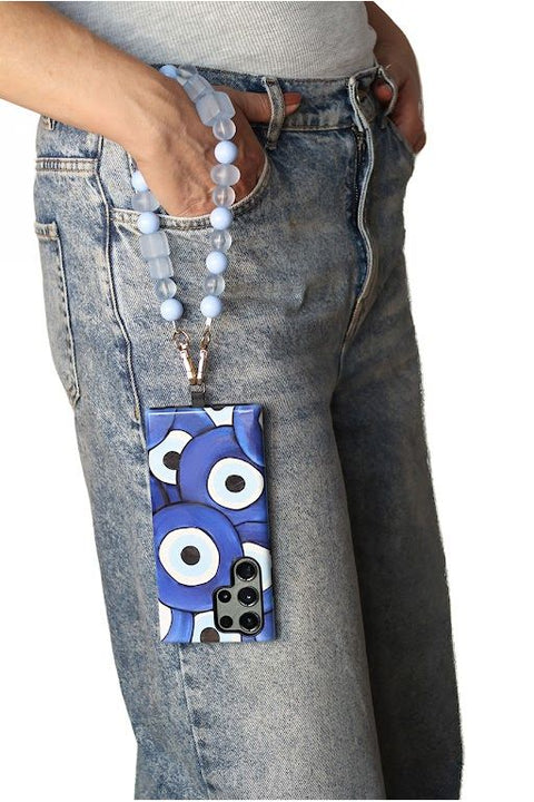 Acrylic Phone Strap - Matte Blue by Goddiva Accessories