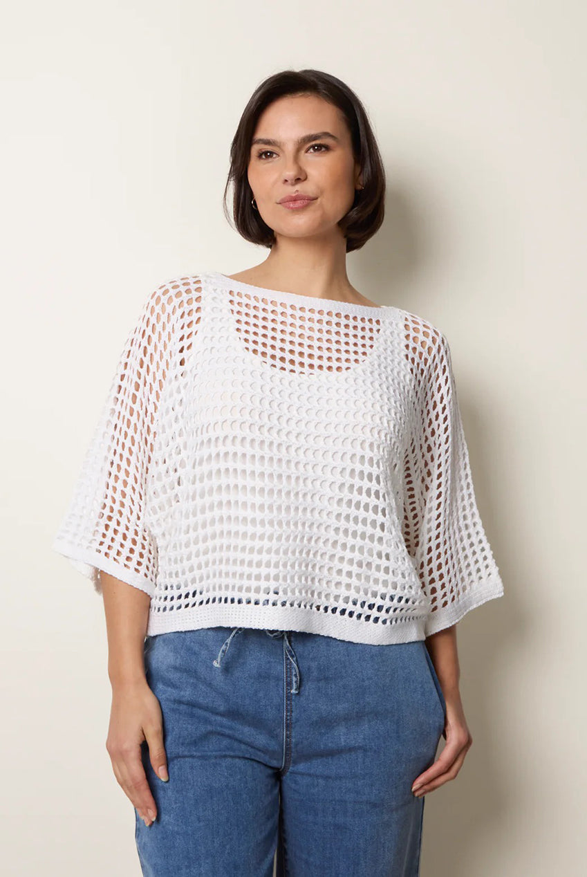 Round Neck Net Top WF5162BV014