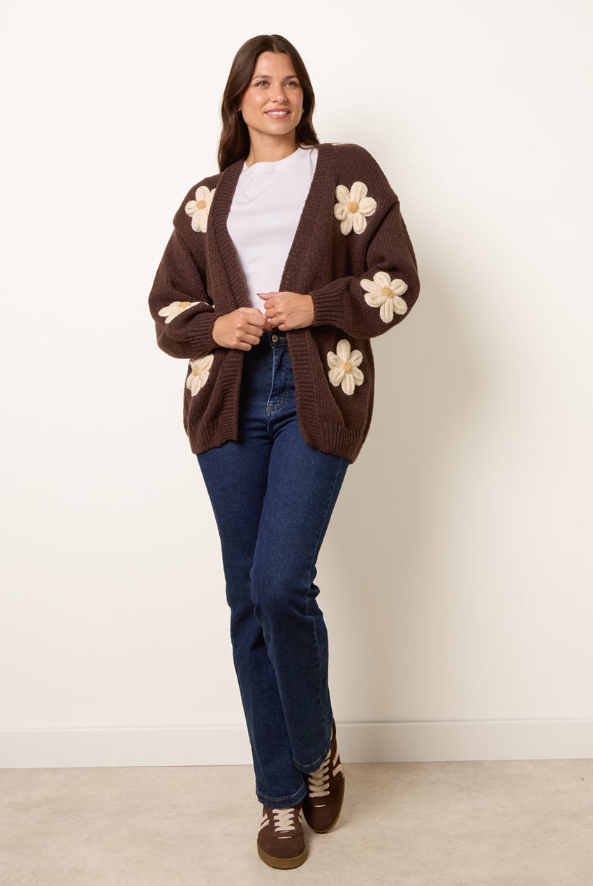 Daisy Large Flower Cardigan WF5257BV030