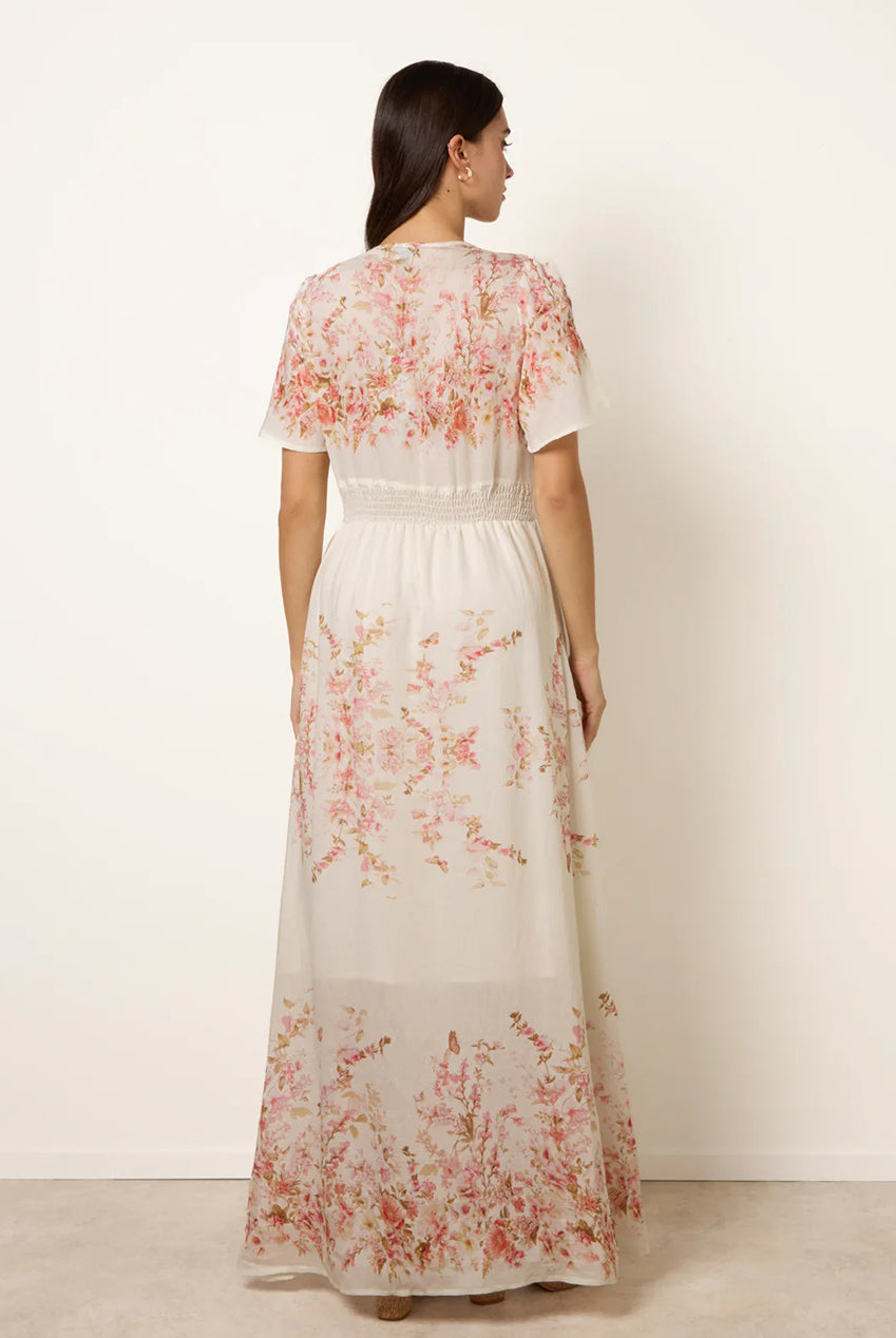 Floral Print Button Front Maxi Dress WF5695BV020