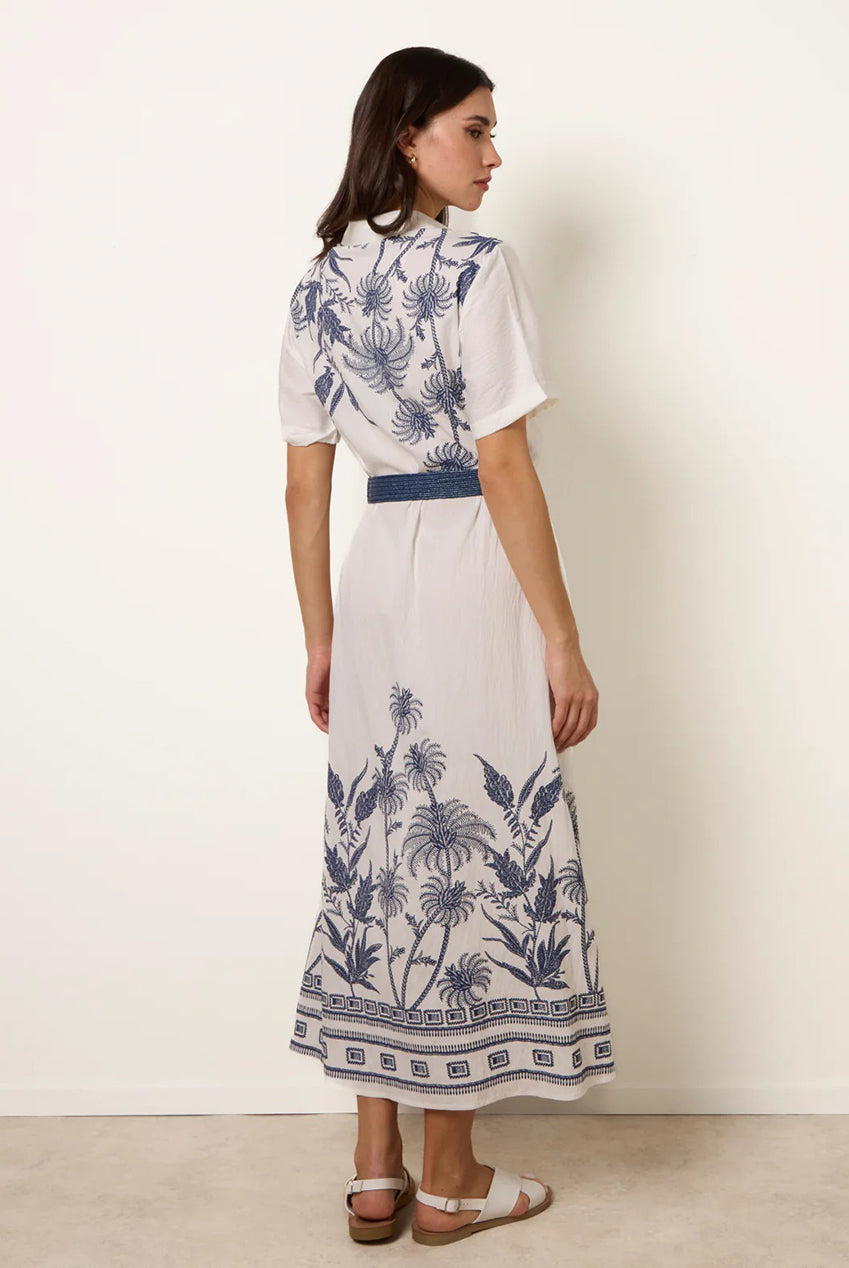 Tropical Palm Embroidery Dress WF5698BV293