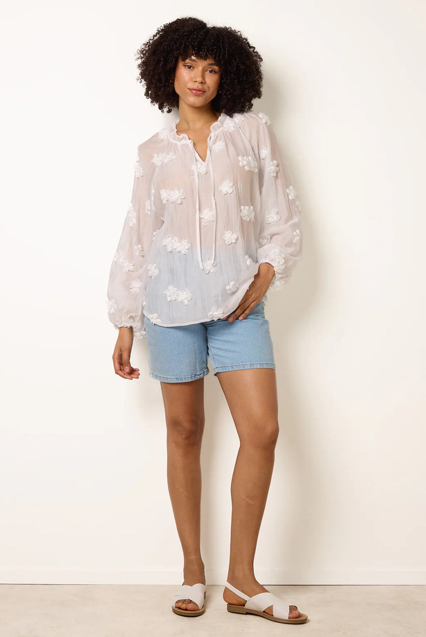 Floral Embroidery Top WF5700BV014
