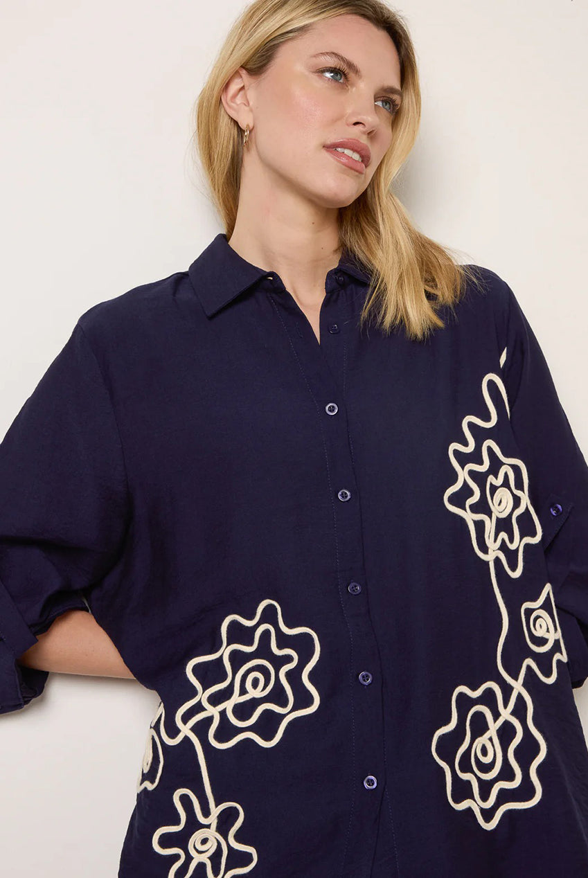 Floral Embroidery Shirt WF5763BV130