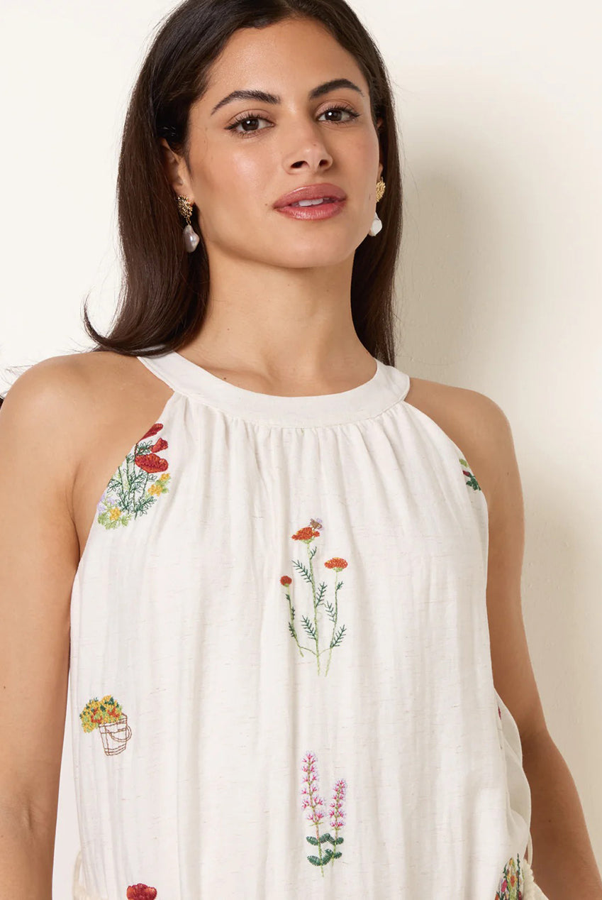 Halter Neck Embroidered Dress WF5764BV001