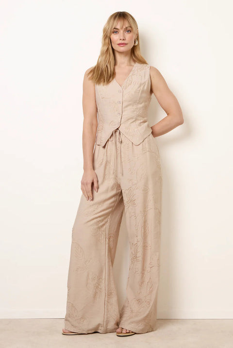 Embroidered Pattern Co-Ord Set by Blue Vanilla