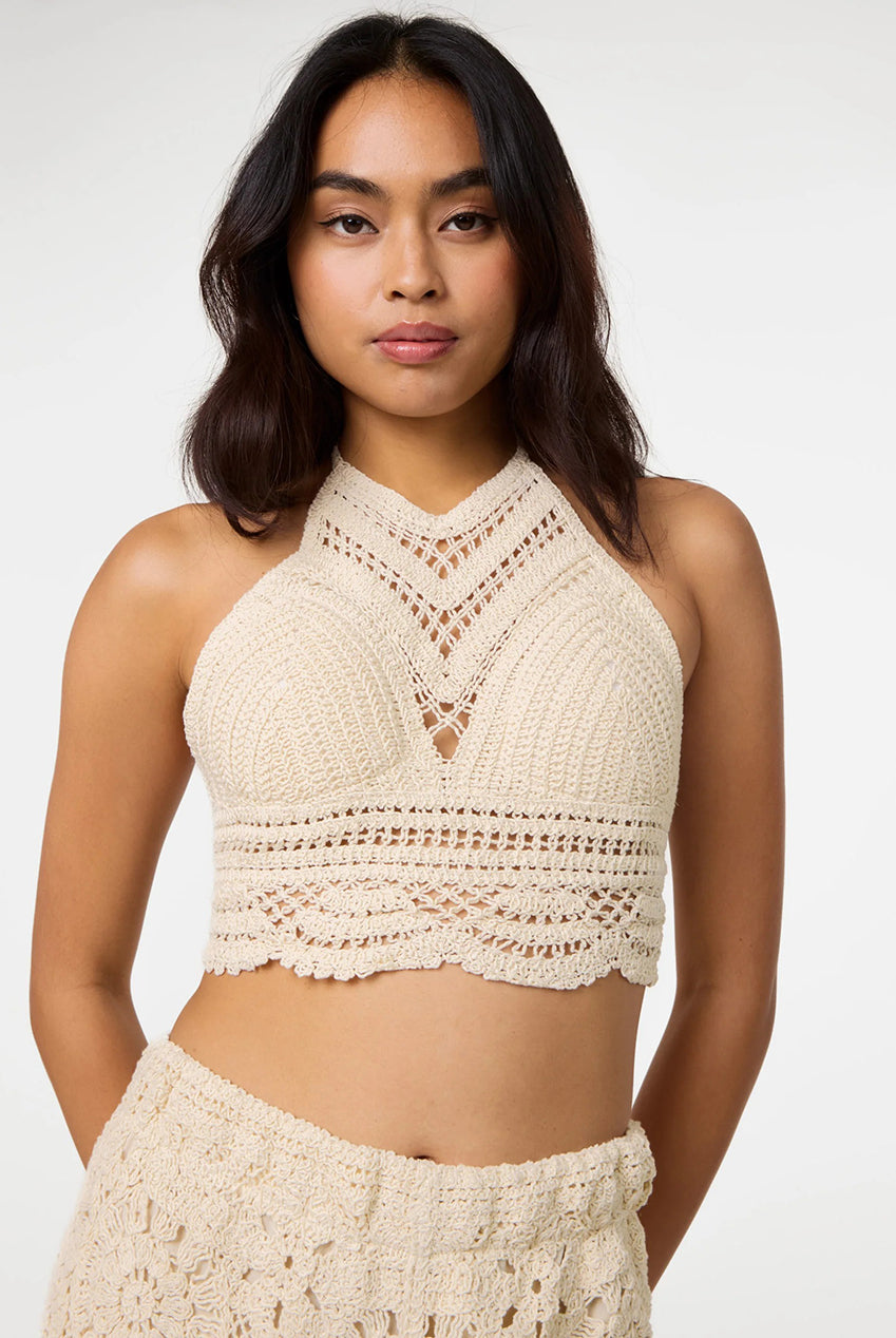 Tie Back Crochet Top WF5770PV001