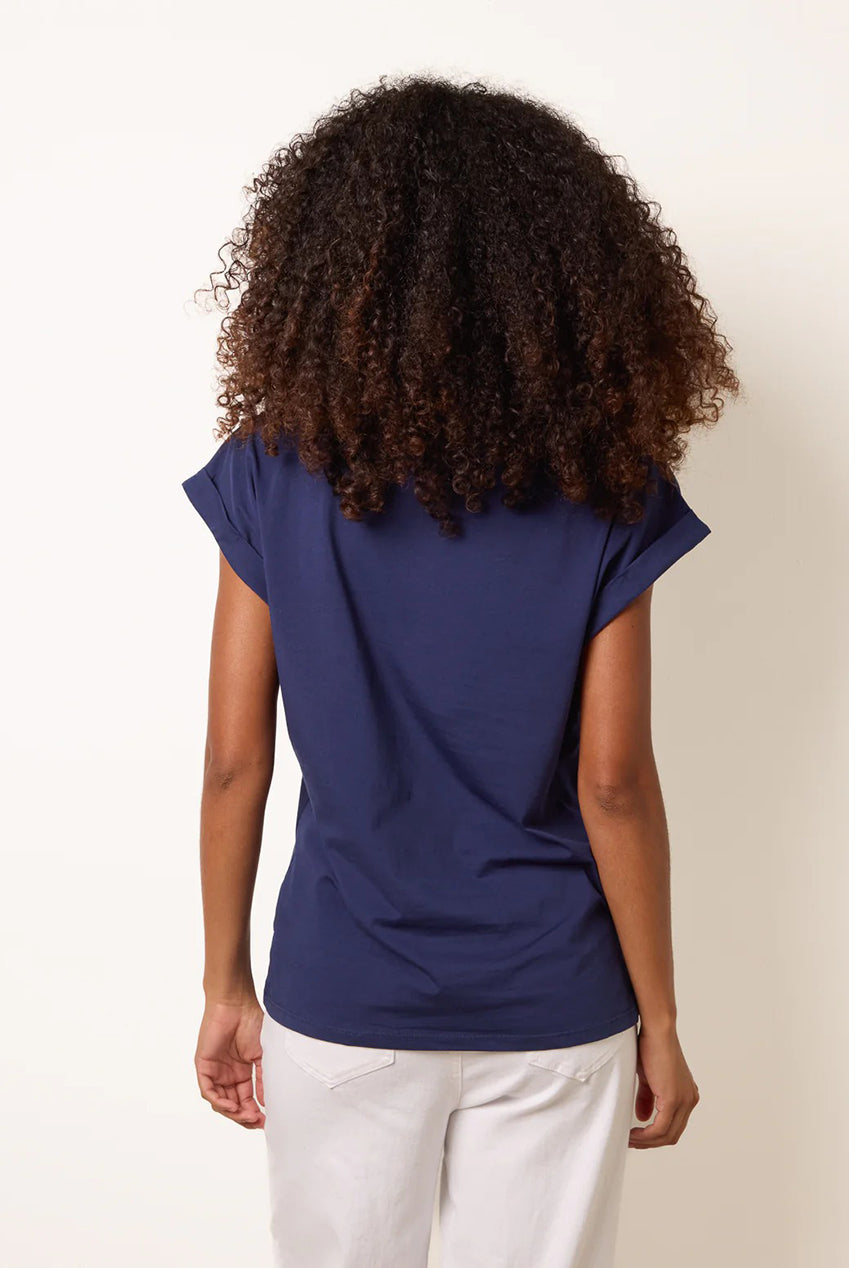 T-Shirt With Floral Embroidery WF5784BV324