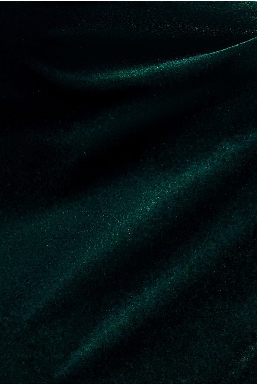 Off The Shoulder Deep Plunge Velvet Maxi Dress - Emerald Green DR4692