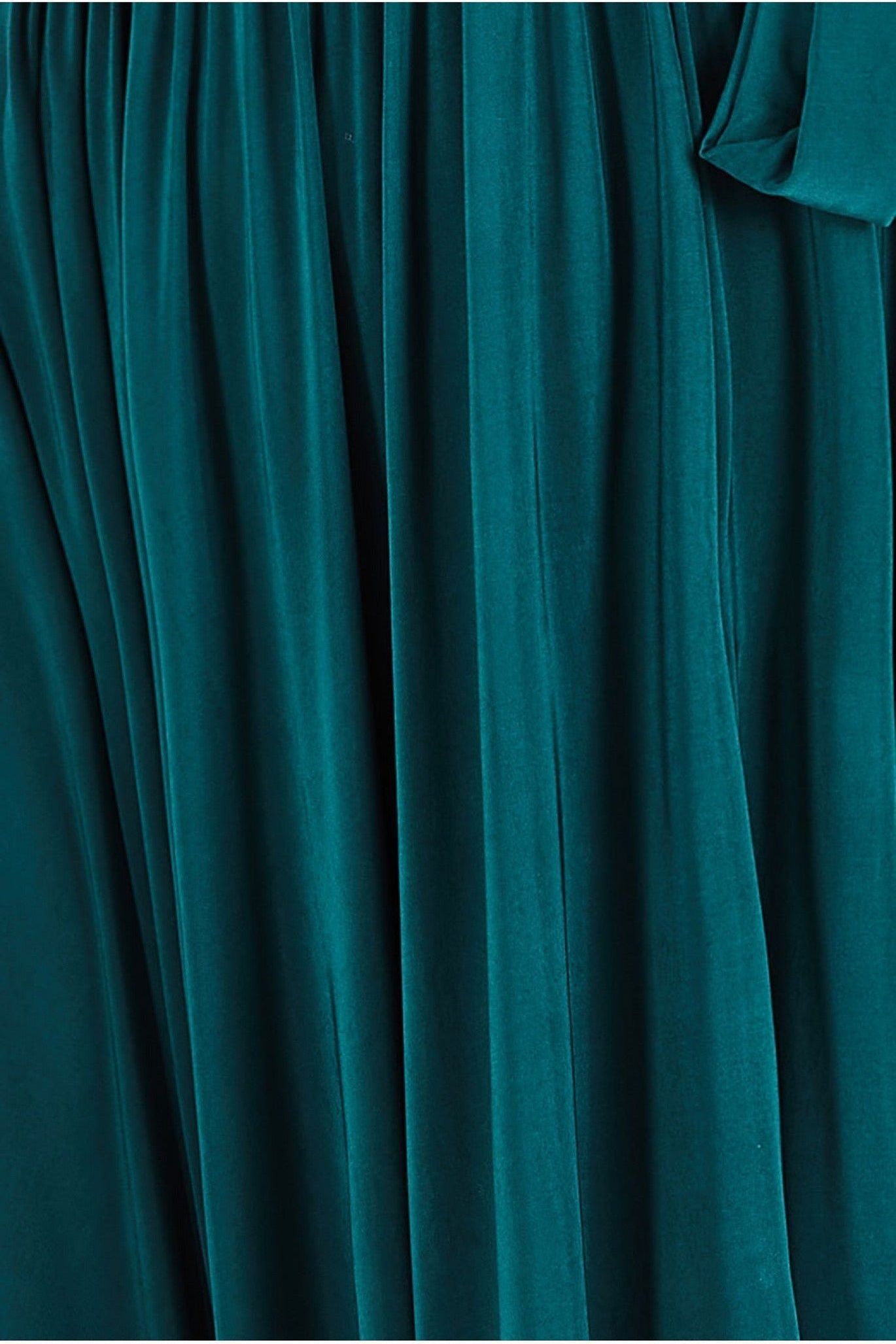 Wrap Front Maxi With Flutter Sleeves - Emerald Green DR2565B