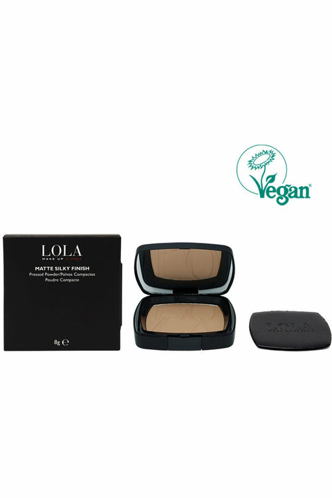 Matte Silky Finish Pressed Powder - Dark skin tone by Lola Make up
