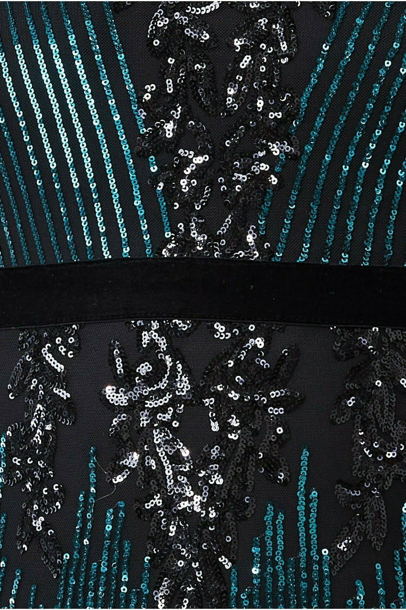 Long Sleeve Sequin Evening Maxi - Emerald DR3016P