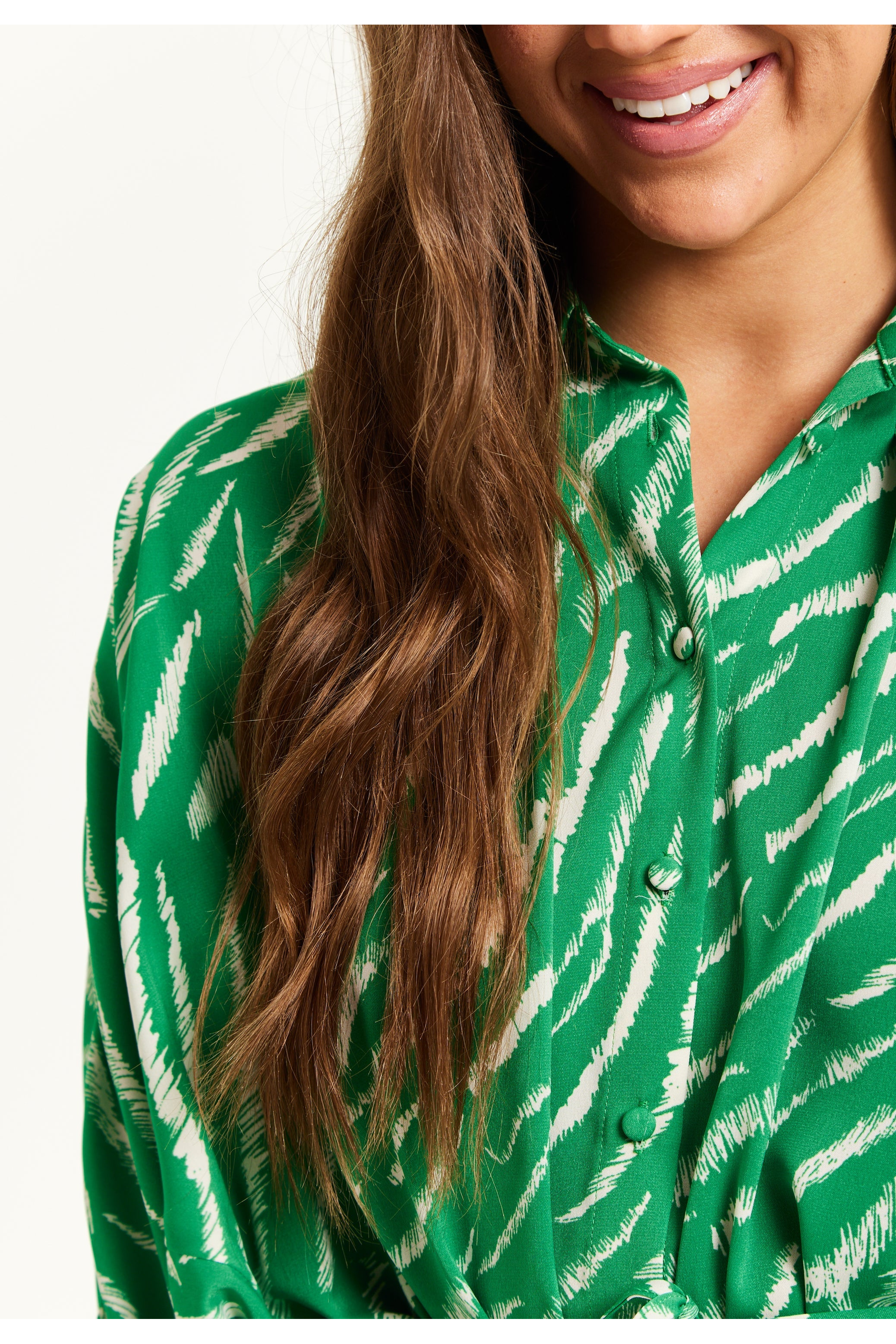 Zebra Print Shirt With Long Sleeves And Tie Waist G6-228-LIQTRAN22-005-4