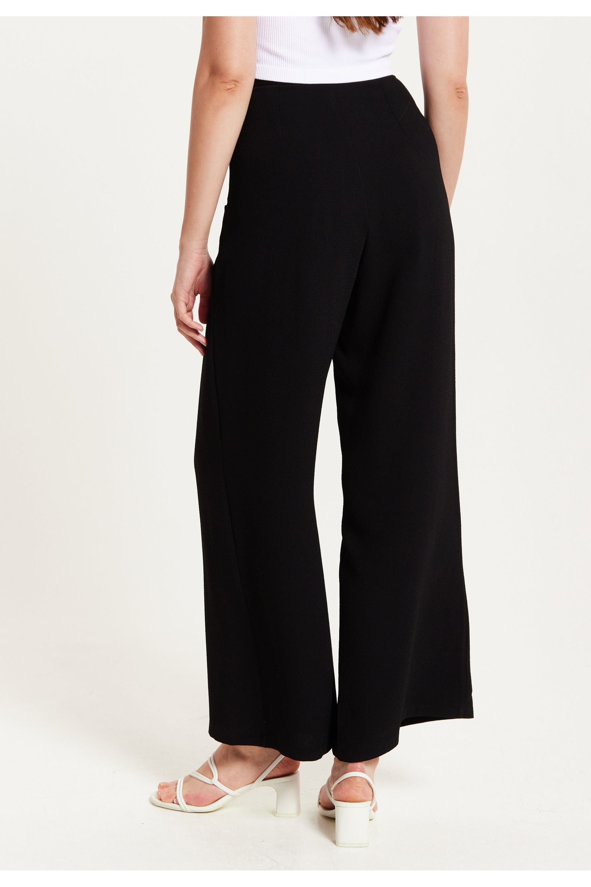 Black Wide Leg Trousers LIQ23AW094