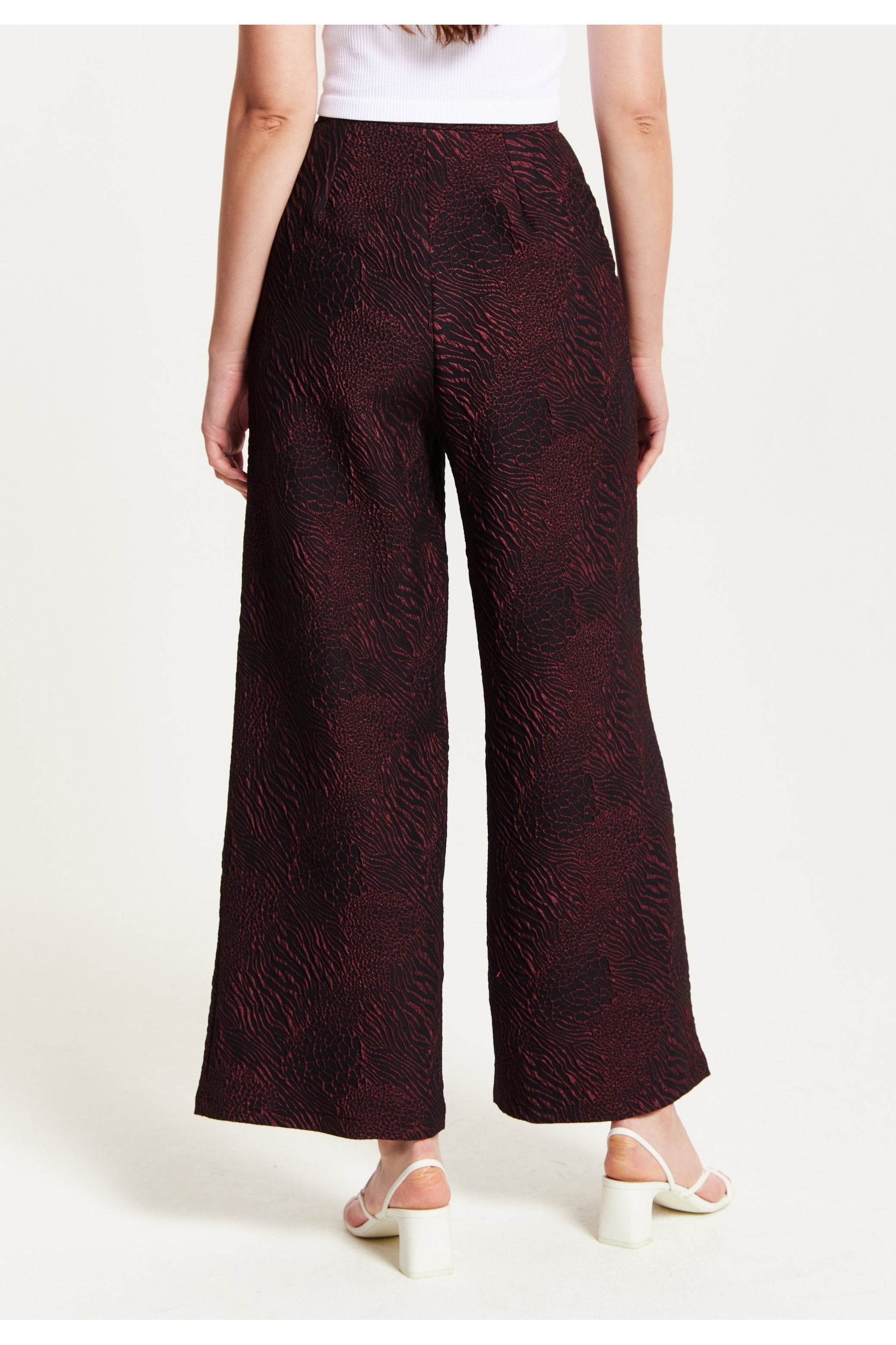 Wine Wide Leg Trousers LIQ23AW095