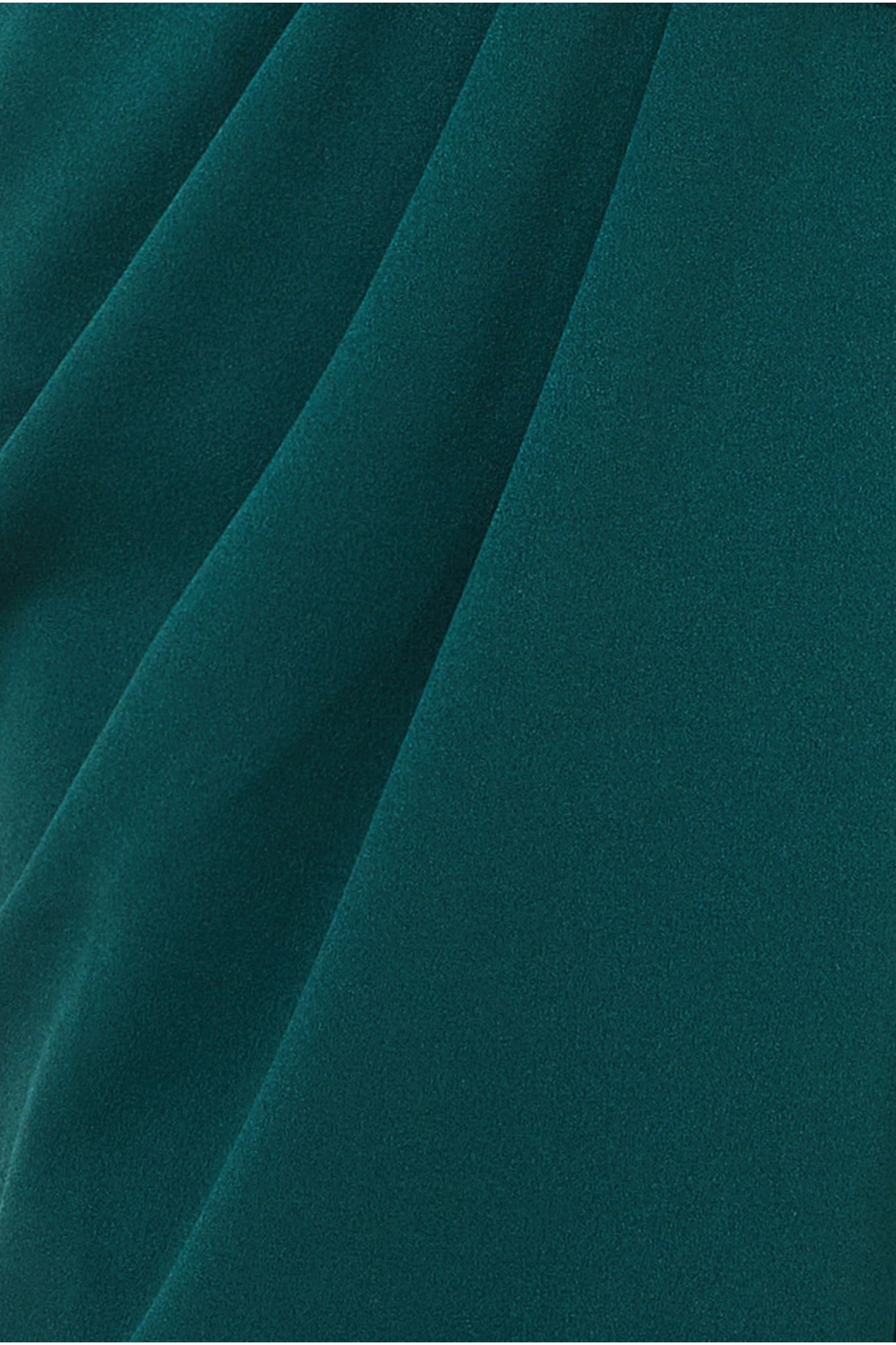 Satin & Scuba Maxi With Thigh Split - Emerald DR3660