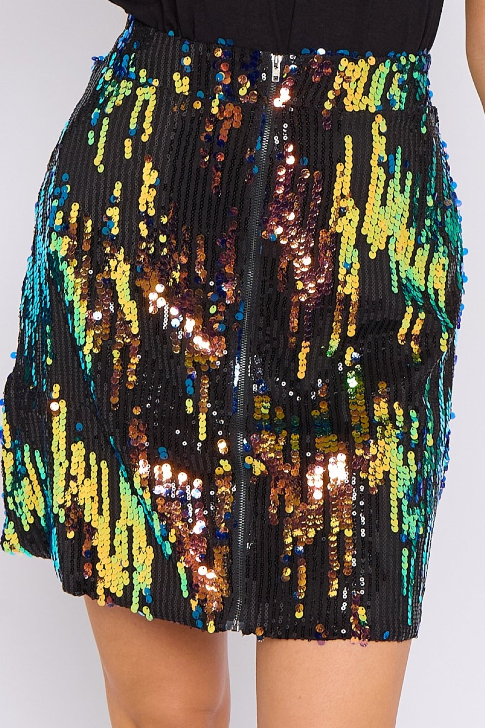 Skylar Multicolour Sequin Mini Skirt SKYLAR