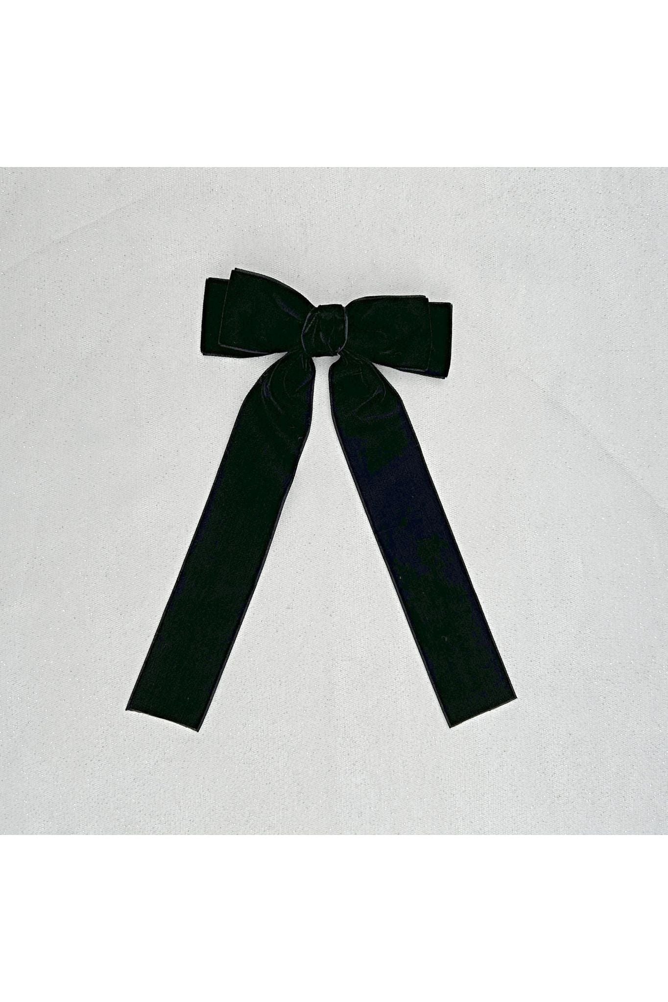 Black Velvet Hair Bow Hair Clip Alligator Clip 5060801175494