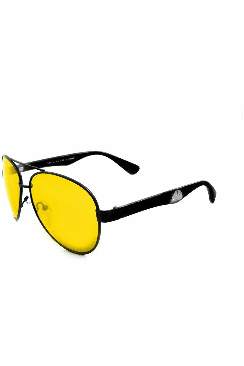 Metal Frame 'caine'  Sunglasses In Matt Black EV05-3