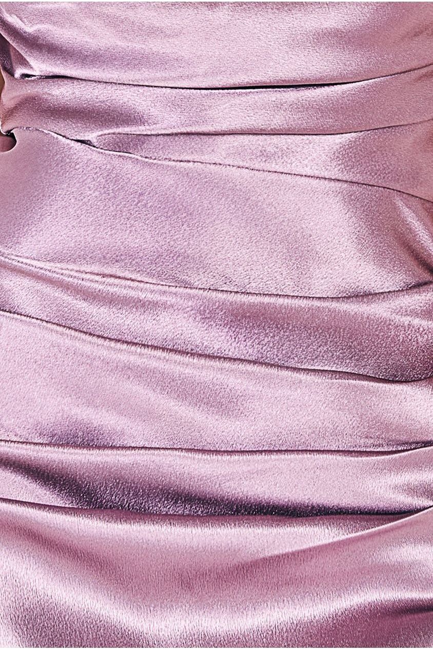 Satin Bandeau Maxi Dress - Blush DR3772