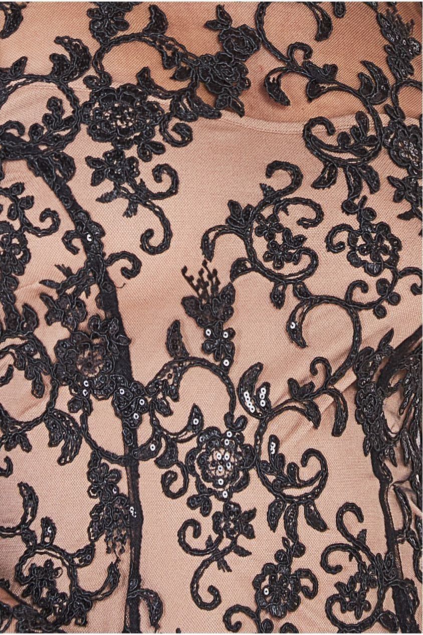 Lace Multiway Midi With Flared Skirt - Black DR4003