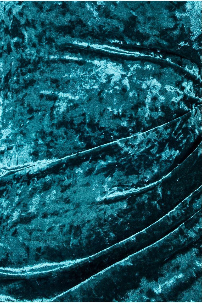 Flared Hem Ice Velvet Maxi - Emerald Green DR4027