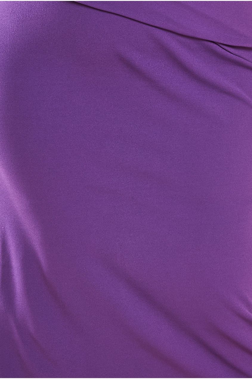 Scuba Bardot Pleated Midi Dress - Purple DR4135P
