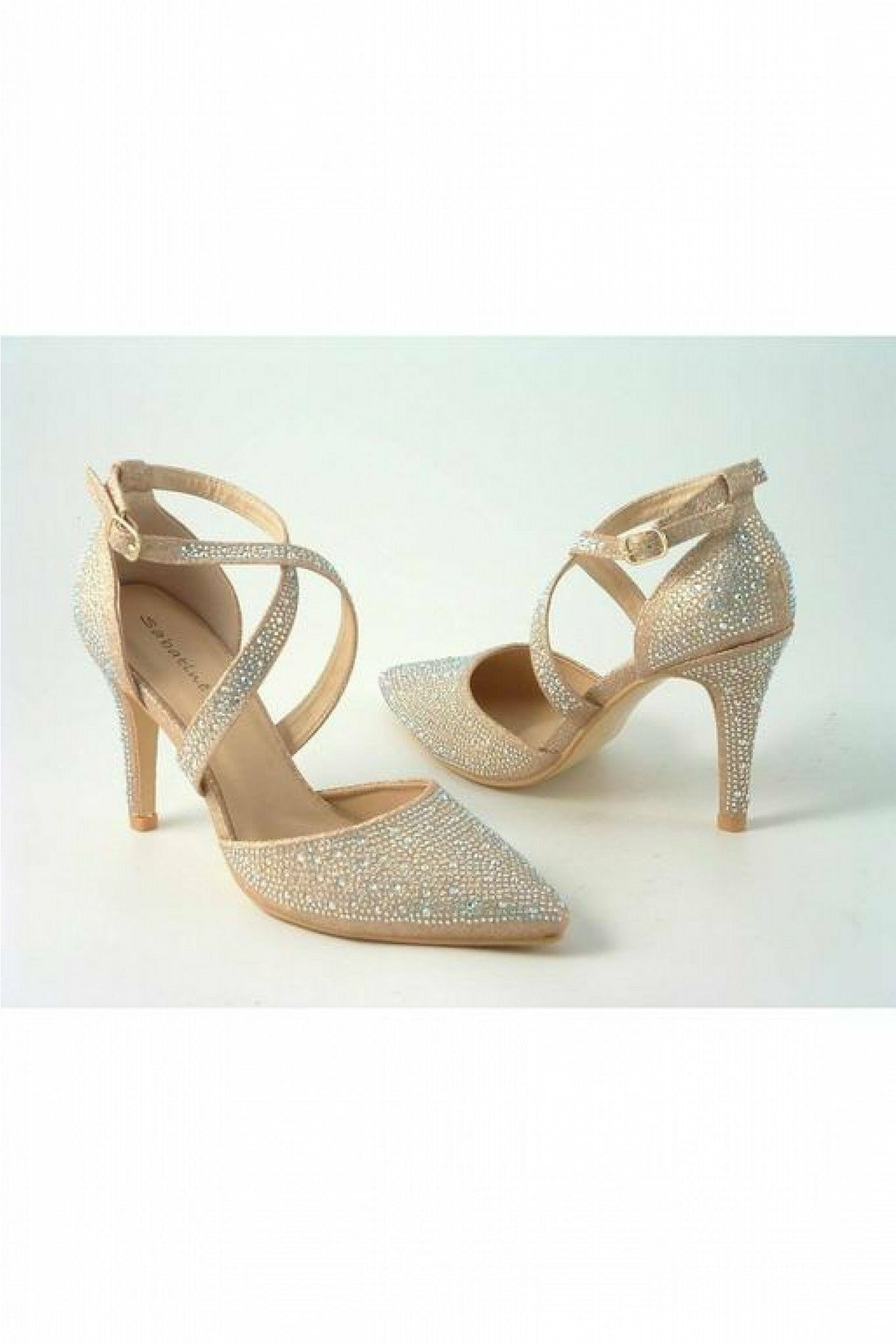 Clora Sabatine Diamante Strapped Court Shoe Clora