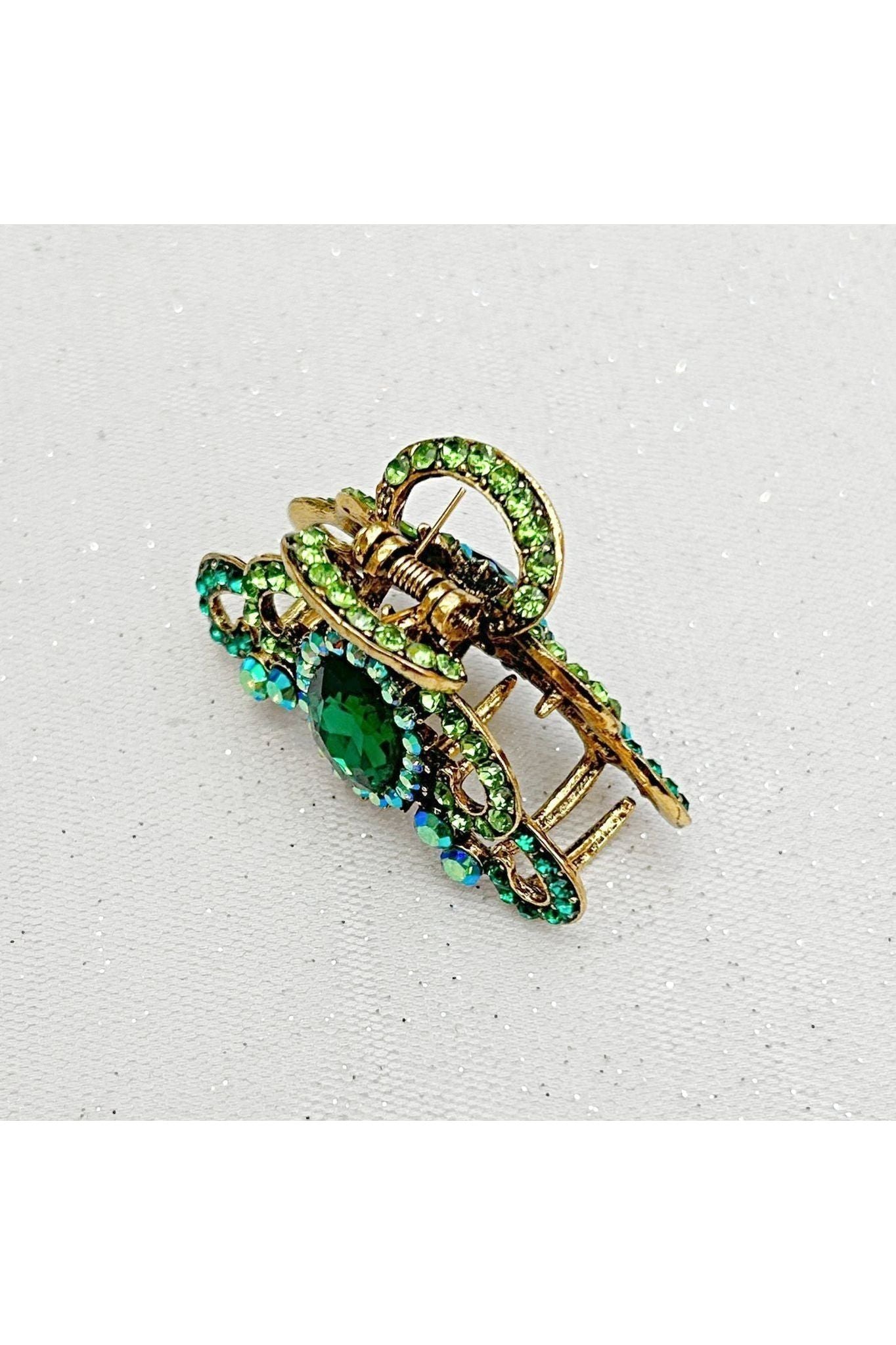 Green Hair Claw Clip With Gems 5060801173520