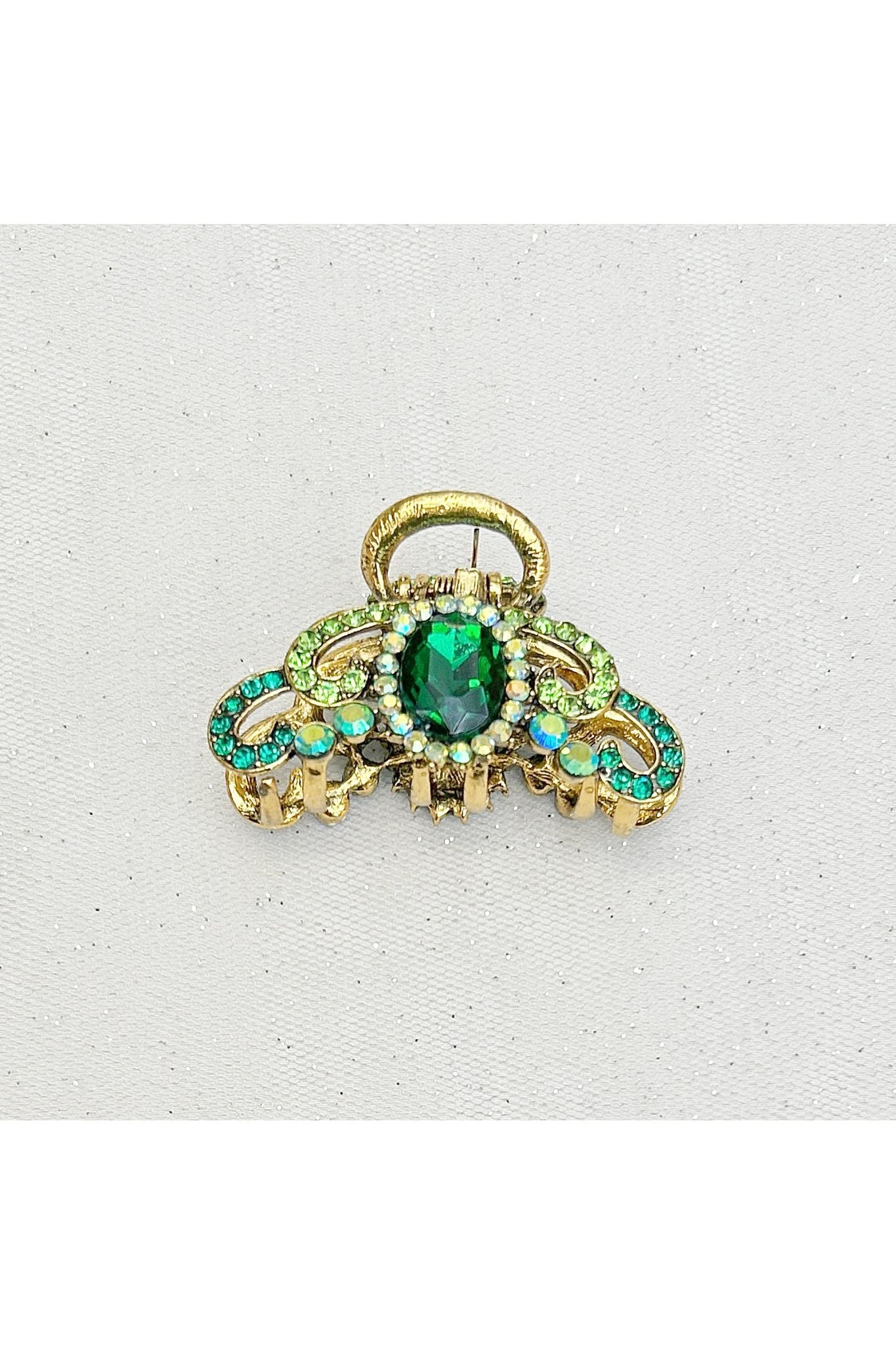 Green Hair Claw Clip With Gems 5060801173520