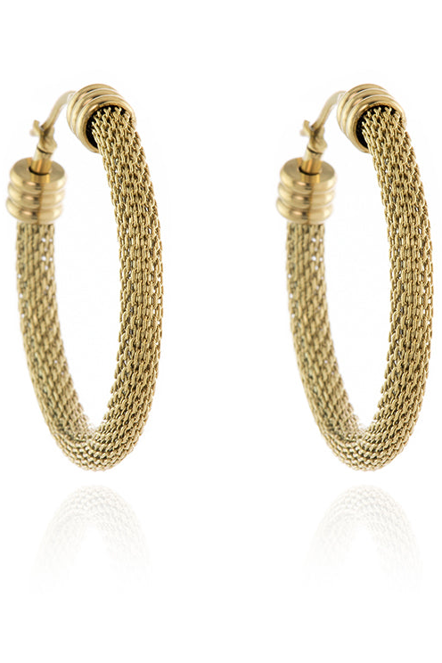 Cady Hoop Earrings Plated In Gold 413324G000