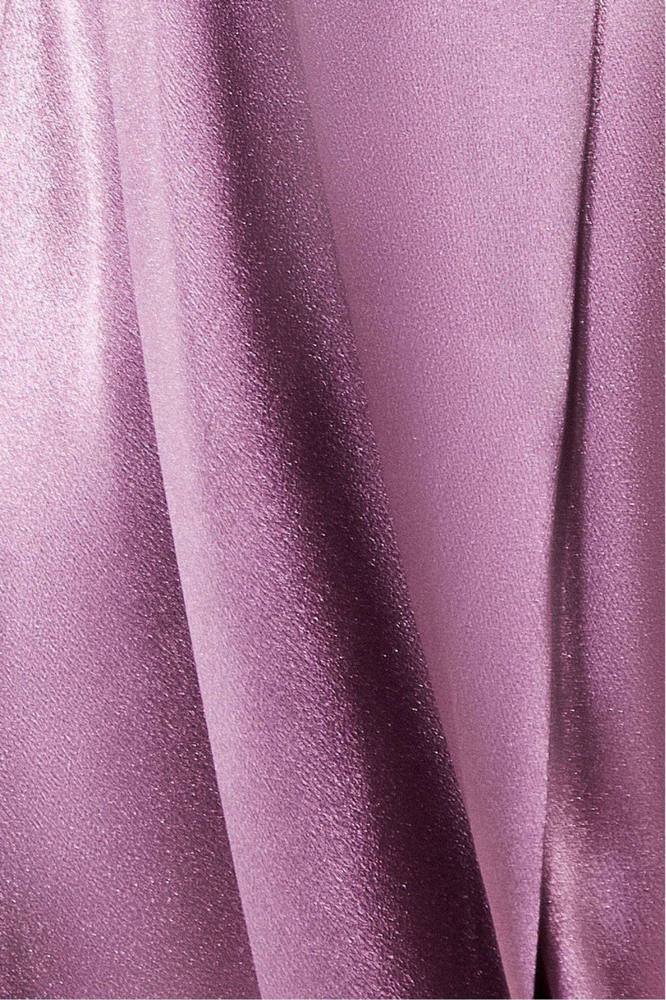 Front Split Satin Bandeau Maxi - Blush DR3773