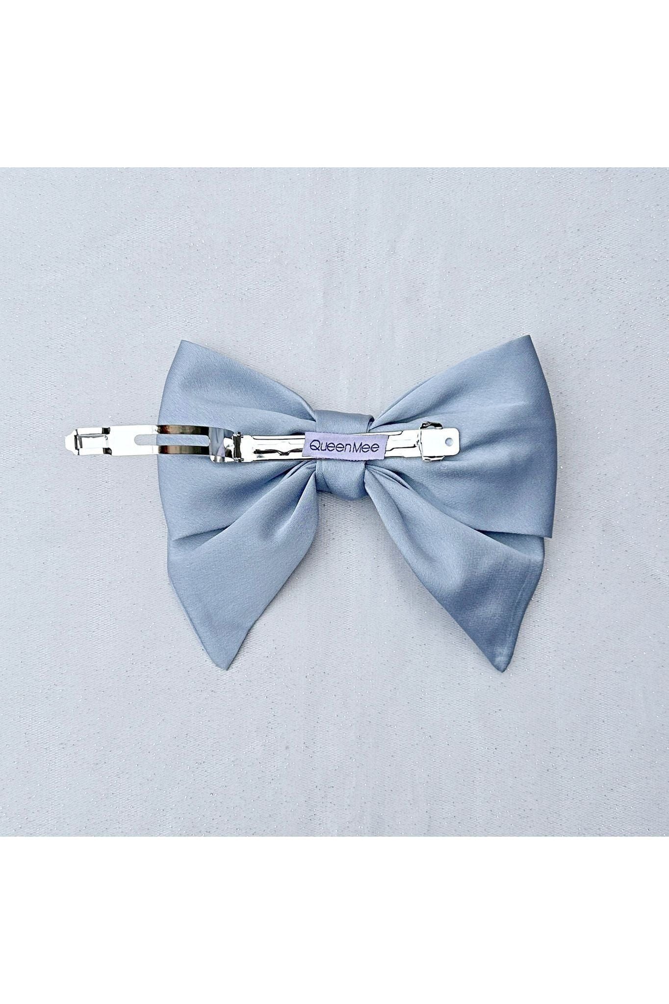 Light Blue Satin Hair Bow Light Blue Hair Clip 5060801177795