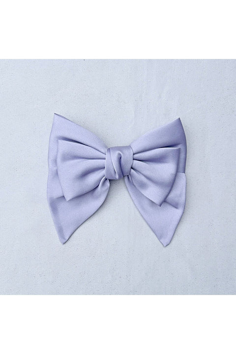 Lilac Satin Hair Bow Lilac Hair Clip by QueenMee Accessories