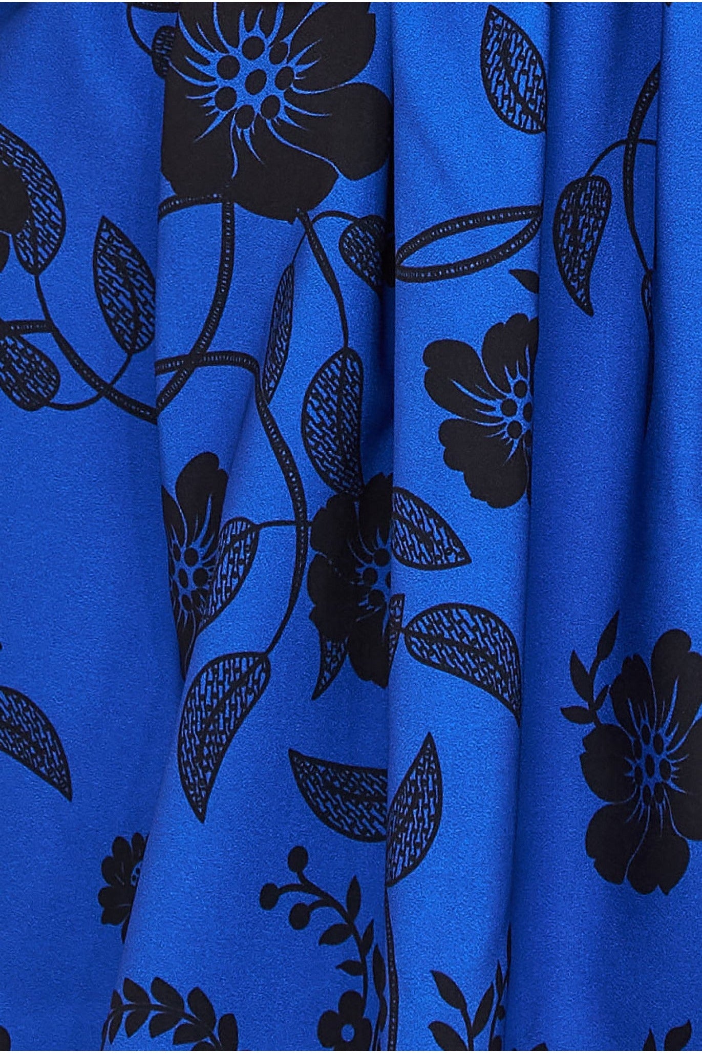 Printed Off The Shoulder Midi Dress - Royalblue DR3467