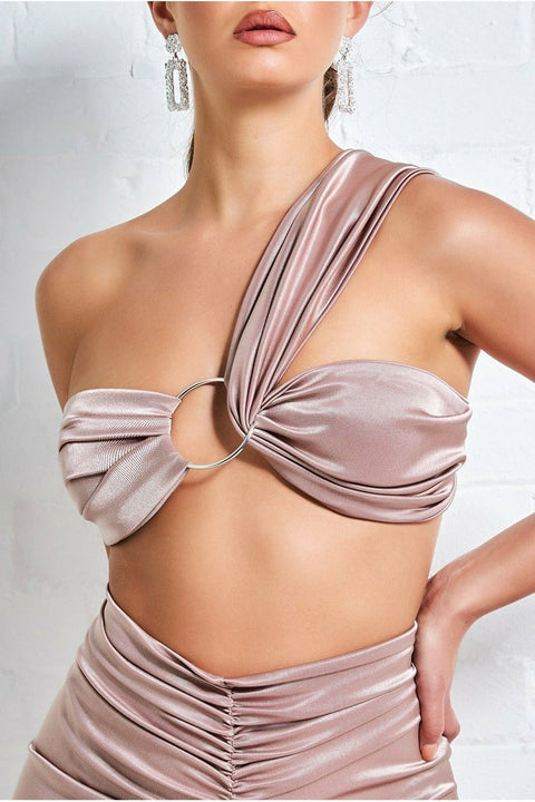Ring Detail Bralette - Champagne by Goddiva