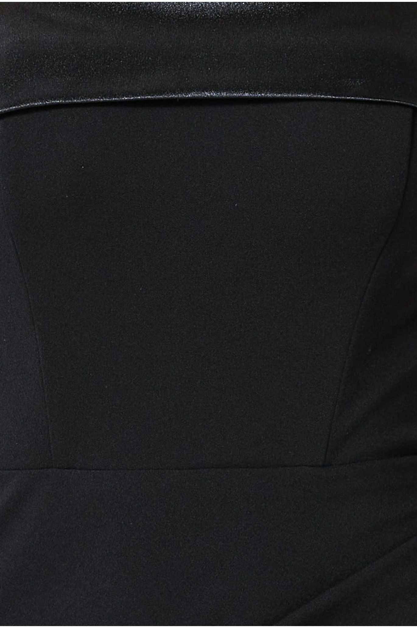 Satin Band Bandeau Maxi Dress - Black DR3477