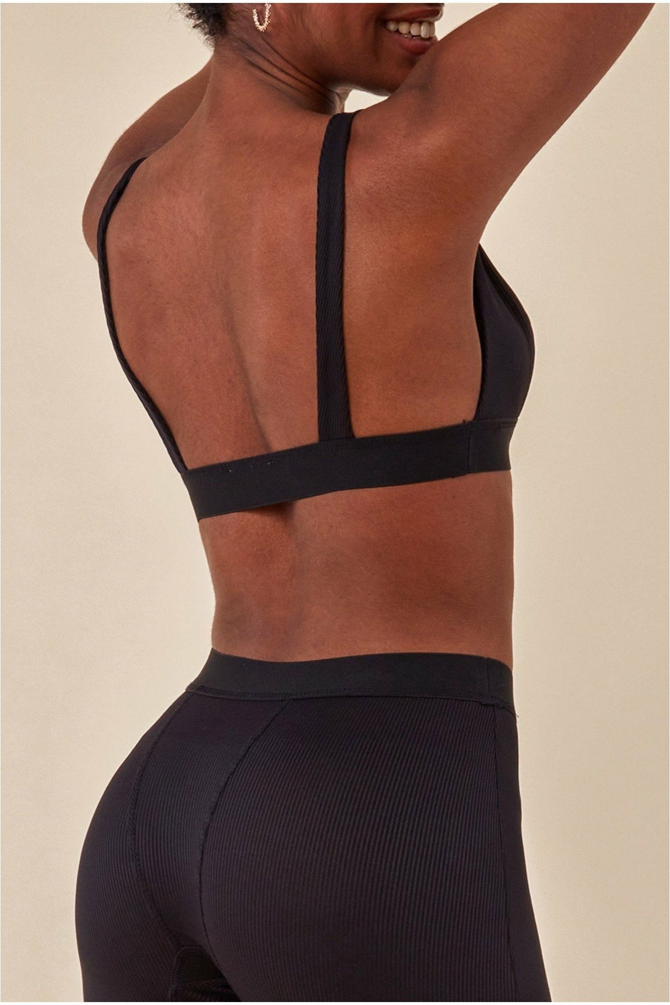 Bralette & Legging Workout Lounge Set - Black TS3