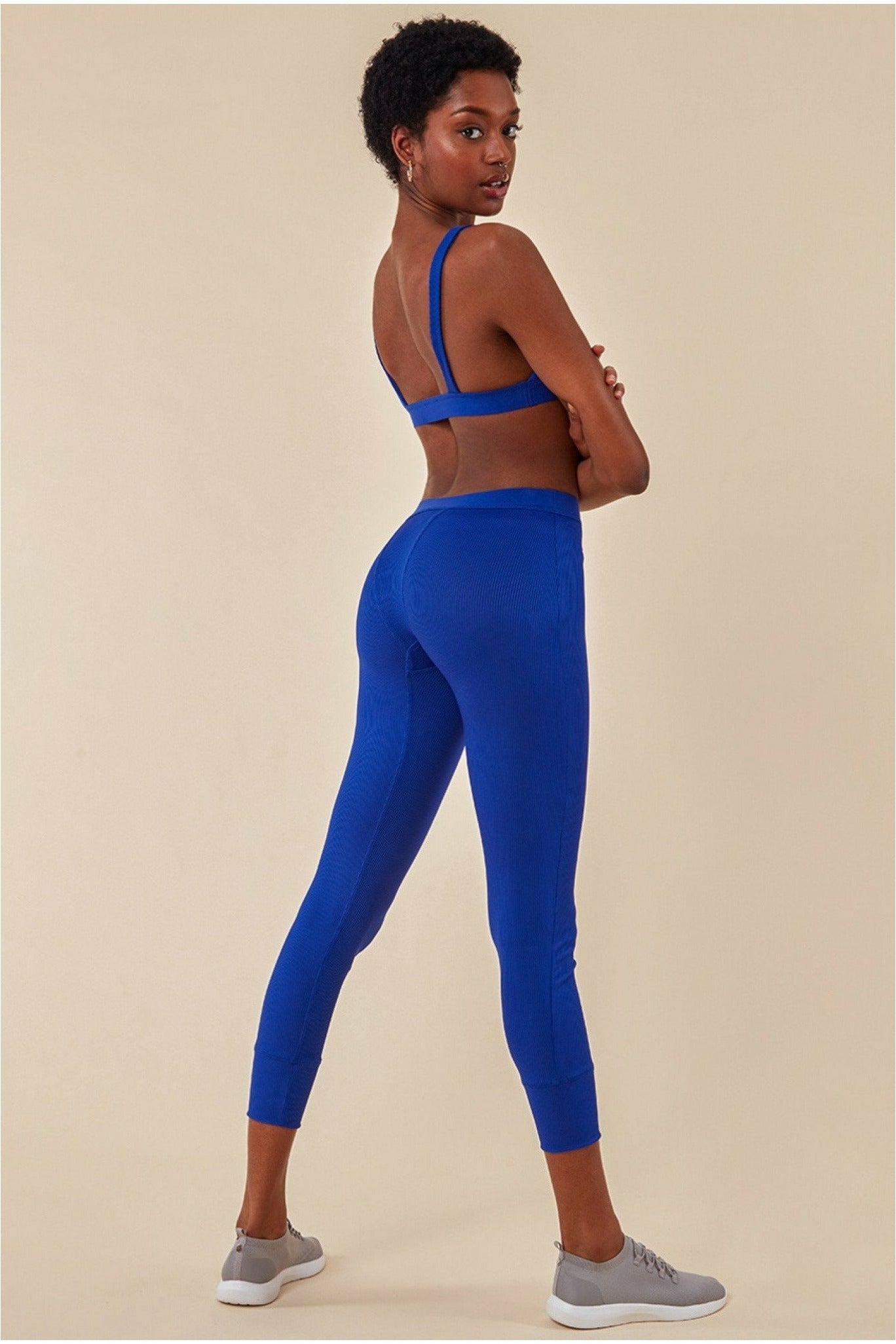 Bralette & Legging Workout Lounge Set - Blue TS3