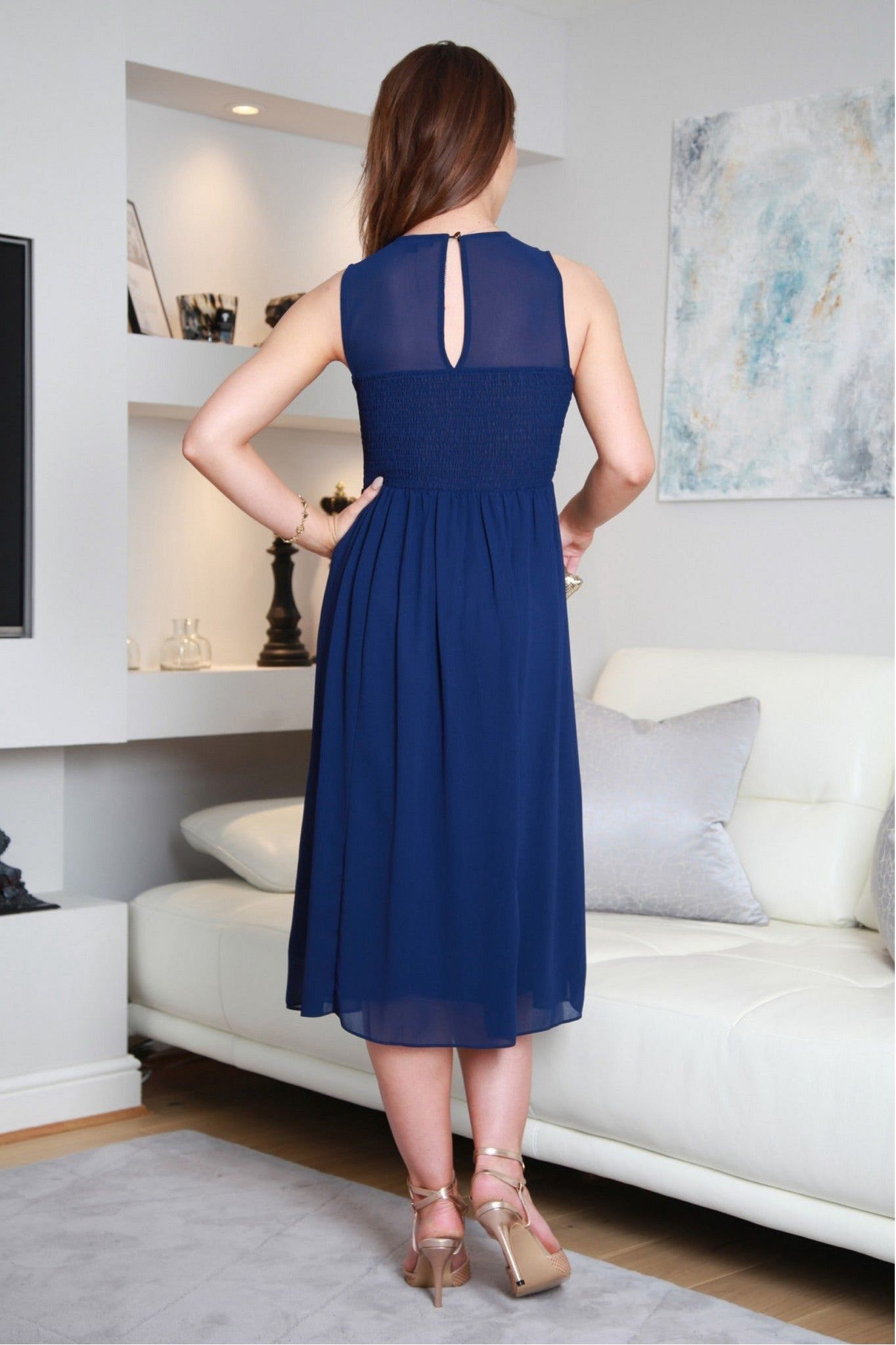 Sleeveless Midi Lace Dress DR0000327