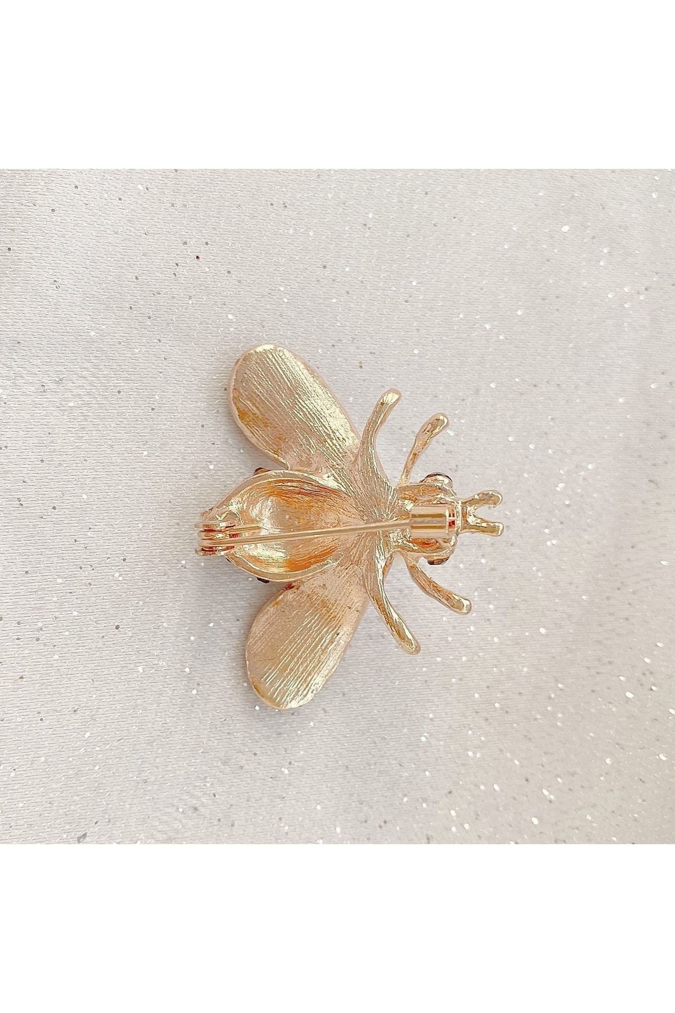 Bee Brooch Gold Pearl Pin Crystal 5060801171175